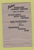 Matchbook Cover - Palmer Men's Clothes Minneapolis MN WORN 40 Strike