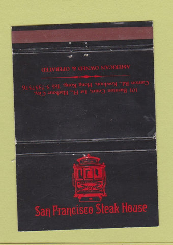Matchbook Cover - San Francisco Steak House Kowloon Hong Kong WEAR 40 Strike