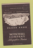Matchbook Cover - Motschall Company Detroit MI Lithographers Printers 40 Strike