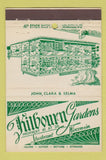 Matchbook Cover - Kilbourn Gardens Sturtevant WI 40 Stick
