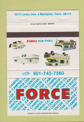 Matchbook Cover - Force RV Trailer Camper Memphis TN 40 Strike