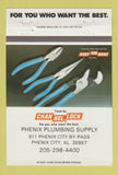 Matchbook Cover - Channel Lock Tools Phenix Plumbing Phenix City AL 40 Strike