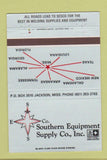 Matchbook Cover - Southern Equipment Supply Jackson MS Welding 40 Strike
