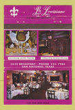 Matchbook Cover - La Louisiane San Antonio TX WEAR 40 Strike