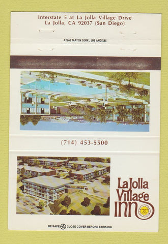 Matchbook Cover - La Jolla Village Inn CA WEAR 40 Strike