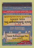 Matchbook Cover - Louis Schlesinger Real Estate Newark NJ WEAR 40 Strike