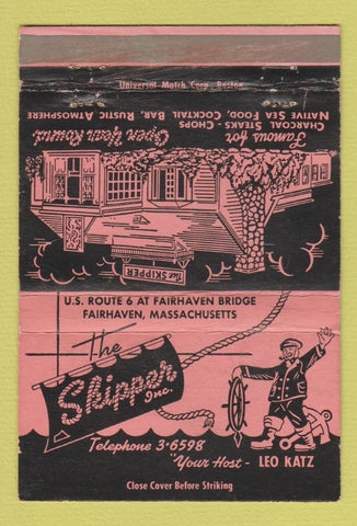 Matchbook Cover - The Skipper Restaurant Fairhaven MA WEAR 40 Strike