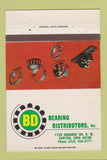 Matchbook Cover - Bearing Distributors Canton OH 40 Strike