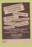 Matchbook Cover - Skyway Construction La Habra CA 40 Strike