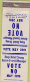 Matchbook Cover - Vote No Beloit Council Member WI