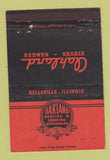 Matchbook Cover Oakland Heating Cooking Appliances Belleville IL WEAR 40 Strike