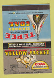 Matchbook Cover - Yellow Jacket Coal Tepee Cincinnati OH 40 Strike