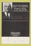 Matchbook Cover - Peoples Federal Savings and Loan Wheeling WV 40 Strike