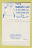 Matchbook Cover - Rockland Atlas National Bank Boston MA WEAR 40 Strike