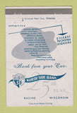 Matchbook Cover - North Side Bank Racine WI 25th 40 Strike