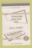 Matchbook Cover - Elmer Pfeil Cleveland OH Machinery 40 Strike