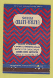 Matchbook Cover Ultra Lifed Feeds Brown Bros Hatchery Fayetteville AR 40 Strike