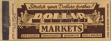 Matchbook Cover - Dollar Markets Los Angeles CA? WORN