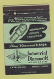 Matchbook Cover - Industrial Diamond Inc Detroit MI WORN 40 Strike
