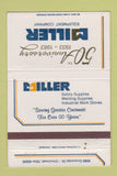 Matchbook Cover - Miller Equipment Company Cincinnati OH 1983 40 Strike