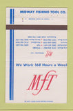 Matchbook Cover - Midway Fishing Tool Roosevelt UT MISCUT 40 Strike