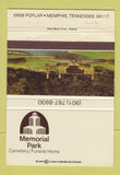Matchbook Cover - Memorial Park Funeral Home Memphis TN 40 Strike