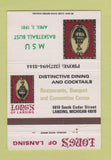 Matchbook Cover - Long's Lansing MI MSU Basketball Bust 1981 40 Strike