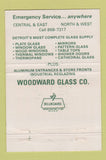 Matchbook Cover - Woodward Glass Detroit Redford MI  40 Strike