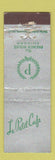 Matchbook Cover - Le Petit Cafe Palmer House Hotel Chicago IL Midget WEAR