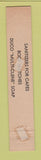 Matchbook Cover - NW Specialties Chemical Sacramento CA WEAR 10 Strike
