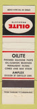 Matchbook Cover - Oilite Products Chrysler Detroit MI WEAR