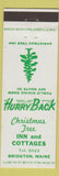 Matchbook Cover - Christmas Tree Inn Cottages Bridgton ME