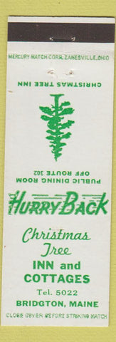 Matchbook Cover - Christmas Tree Inn Cottages Bridgton ME