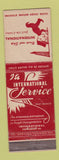 Matchbook Cover - International Service Trucking Freight WEAR