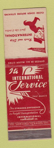 Matchbook Cover - International Service Trucking Freight WEAR
