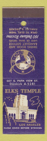 Matchbook Cover - Elks Lodge Los Angeles CA