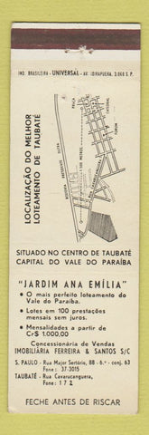Matchbook Cover - Jardim Ana Emilia Sao Paulo Taubate Brazil