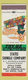 Matchbook Cover - States Shingle Company Los Nietos CA
