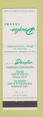 Matchbook Cover - Douglas Chrome Chicago IL Furniture Hawthorne CA