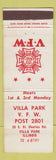 Matchbook Cover - VFW Villa Park IL WEAR