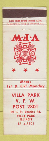 Matchbook Cover - VFW Villa Park IL WEAR