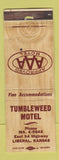 Matchbook Cover - Tumbleweed Motel Liberal KS WORN