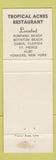 Matchbook Cover - Tropical Acres Restaurant Pompano Beach FL