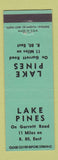 Matchbook Cover - Lake Pines Restaurant Columbus GA