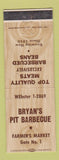 Matchbook Cover - Bryan's Pit BBQ Los Angeles CA WEAR