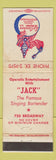 Matchbook Cover - La Casadoro San Francisco CA clown WEAR