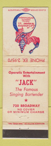 Matchbook Cover - La Casadoro San Francisco CA clown WEAR