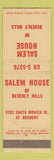 Matchbook Cover - Salem House Beverly Hills CA