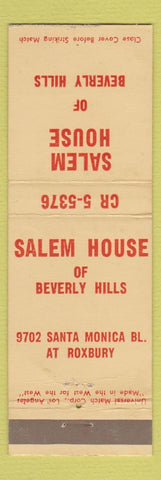Matchbook Cover - Salem House Beverly Hills CA
