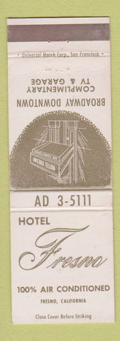 Matchbook Cover - Hotel Fresno CA